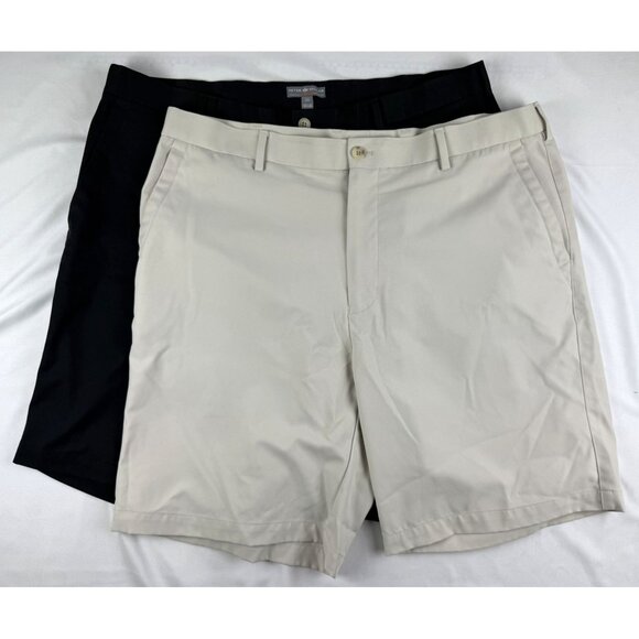 Peter Millar Bundle Lot of 2 Performance EB82 Shorts Mens sz 38 Black Beige Crow - Picture 13 of 13
